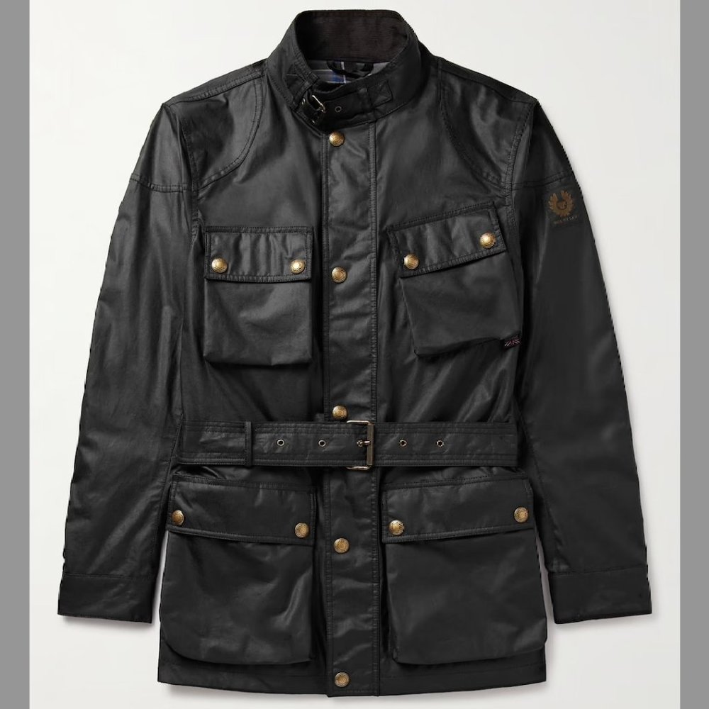 BELSTAFF Trailmaster Jacket Waxed-Cotton Black Extra Large